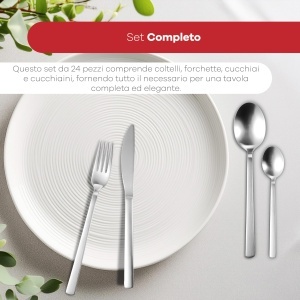Set Tacamuri Bergner 24 Piese, Inox, Design Elegant, Finish Mat - Img 5