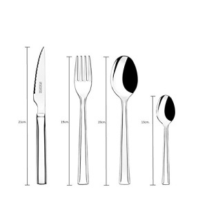 Set Tacamuri MONIX Europa 24 piese, din otel inoxidabil, design elegant - Img 3