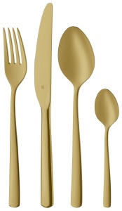 Set Tacamuri WMF Boston Gold, 24 piese, Cromargan, pentru 6 persoane