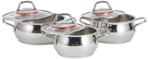 Set Tavi Karaca Emirgan Midi - 3 piese, inox, 14cm, 16cm, 18cm - Img 2