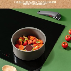 Set Tefal Ingenio Renew 3 piese, tigaie 28 cm, oala 18 cm, antiaderenta, reciclata - Img 6