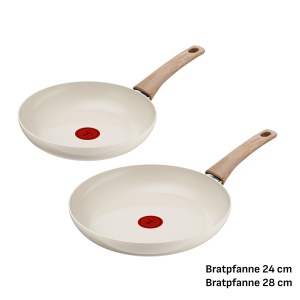 Set tigai Tefal Reflect On 2428 cm, antiaderente, aluminiu reciclat, crema - Img 7