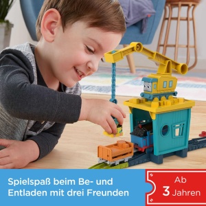 Set tren Fisher-Price HDY58 Thomas Friends 18 piese cu locomotiva motorizata albastru - Img 2