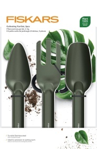 Set unelte pentru ingrijirea plantelor Fiskars Urban Plant Care, 3 piese, otel inoxidabil, oliv - Img 5
