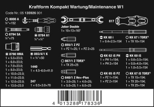 Set unelte Wera Kraftform Kompakt W1 Wartung, 35 piese, negru - Img 2