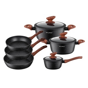 Set vase de gatit Florina Master Black 6 piese aluminiu compatibil inductie
