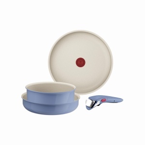 Set vase de gatit Tefal Ingenio Serenity L829S404 4 piese Antiaderent Design compact