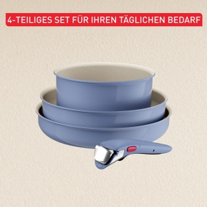Set vase Tefal Ingenio Serenity L8294S04 4 piese antiaderent compatibil toate tipurile de plite albastru - Img 7