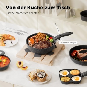 Set vase YASHE 20 piese antiaderent compatibil inductie manere detasabile - Img 7