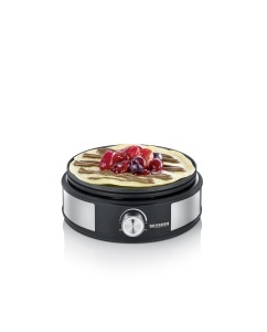SEVERIN Fondue-Crepes Combo, set fondue care poate fi spalat in masina de spalat vase cu 8 furculite cu coduri de culori, Fondue Crepes Maker Combi din otel inoxidabil, negru, FO 2471 - Img 6