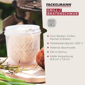 Sfoara pentru gatit Fackelmann, 100m, rezistenta la 230C, bej - Img 3