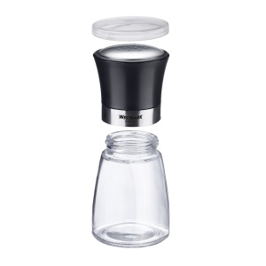 Shaker de condimente Westmark, cu capac de aroma, model de gauri fine, capacitate: 190 ml, sticla/otel inoxidabil/plastic, Blacky, transparent/negru/argintiu, 63502260 - Img 5