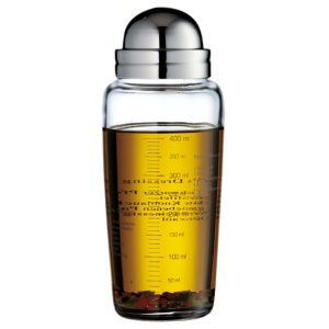 Shaker Salate WMF, 400ml, Cromargan, cu 5 Retete, Sticla
