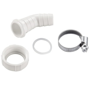 Sifon pentru spalatorie Xavax, 20mm, cu dublu racord, alb