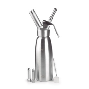 Sifon profesional Lacor 68301 inox 1810 pentru spume reci si calde capacitate 1L