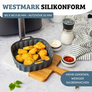 Silikonform pentru Friteuza cu Aer Cald Westmark Square Mini 18,5 x 18,5 cm - Img 2