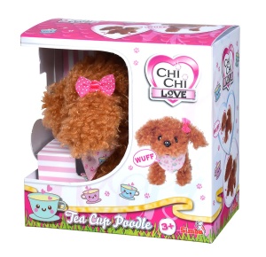 Simba 105890015 - Chichi Love Tea Cup Pudel, caine de plus alearga, latra, da din coada, 16cm, de la 3 ani - Img 4