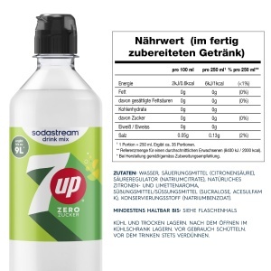 Sirop pentru bauturi SodaStream 7UP Zero, 4 x 440 ml, fara zahar - Img 2