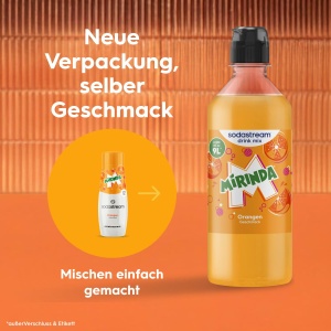 Sirop pentru bauturi Sodastream Mirinda, 4 x 440 ml, gust de portocale - Img 3