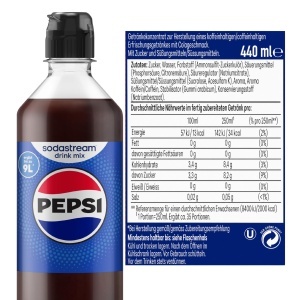 Sirop pentru bauturi Sodastream Pepsi, 4 flacoane x 440 ml, gust cola - Img 2