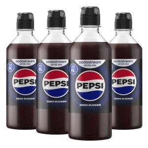 Sirop pentru bauturi Sodastream Pepsi Zero, 4 x 440 ml, fara zahar