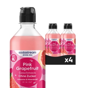 Sirop pentru bauturi SodaStream Pink Grapefruit, 4 x 440 ml, fara zahar