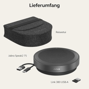 Sistem de difuzare Jabra Speak2 75, 4 microfoane, audio de inalta calitate, culoare gri - Img 9