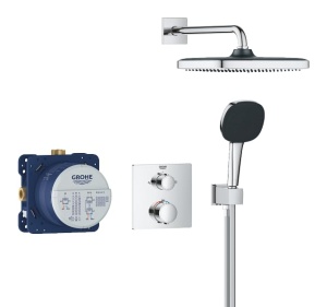 Sistem de dus incorporabil GROHE Precision 250, 25cm, cu termostat, crom - Img 4