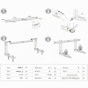 Sistem de fixare pentru aparate de aer conditionat Fischer Klima Klik, 521761, cu vibratii reduse - Img 4