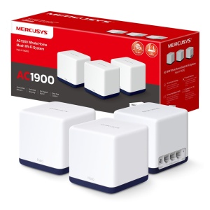 Sistem Wi-Fi Mesh Mercusys Halo H1900G, AC1900, Dual Band, 3 Porturi Gigabit