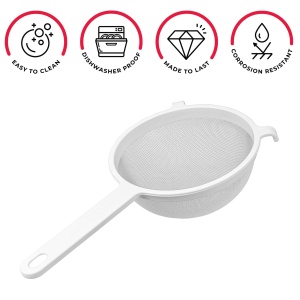 Sita Metaltex 111618 18 cm cu suport din plastic alb - Img 2
