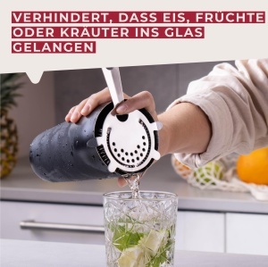 Sita pentru cocktailuri Fackelmann din inox, 15 x 11,5 cm, rezistenta la rugina - Img 4