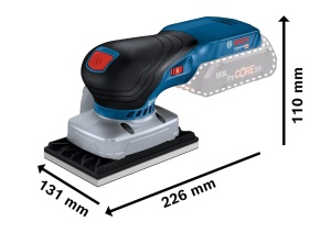 Slefuitor cu vibratii Bosch Professional GSS 18V-13, motor fara perii, 3 placi de slefuire - Img 4