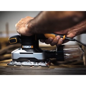 Slefuitor orbital WORX WX6421 270W - Instrument de slefuire profesional electric - Slefuire fara praf - Incl smirghel si carcasa negru portocaliu - Img 6