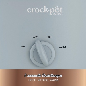 Slow Cooker Crock-Pot Design Series 4,5 L, 3 setari, Desert Sage - Img 3