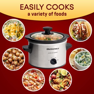 Slow Cooker Elite Gourmet MST-250XS, 1,7 l, 120 W, inox - Img 6