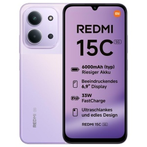 Smartphone Xiaomi Redmi 15C 5G, 4GB RAM, 256GB Stocare, 50MP, Violet