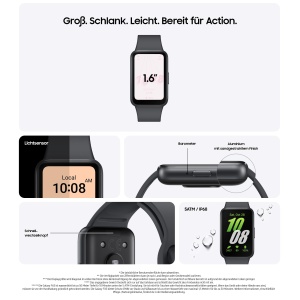 Smartwatch Samsung Galaxy Fit3, ceas de fitness ca tracker de fitness si tracker de activitate, gri, incl. 36 de luni garantie a producatorului [exclusiv la ] - Img 2