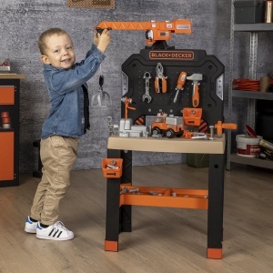 Smoby BlackDecker Banc de Lucru pentru Copii 87 Accesorii Kran si Reciclare - Img 7