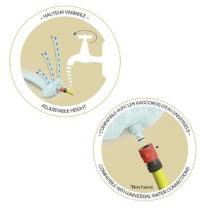 Smoby Life - Aspersor de apa Splashy Way pentru copii cu continut minim de 96 reciclat - tunel magic de apa pentru tobogan de apa sau element de apa i - Img 3