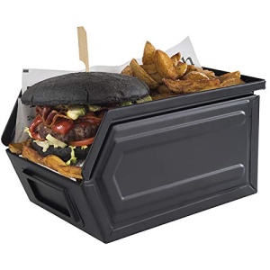 Snackbox Metalica APS Industrial, 15,5 x 23,5 x 13 cm, Neagra, Spalabila - Img 5