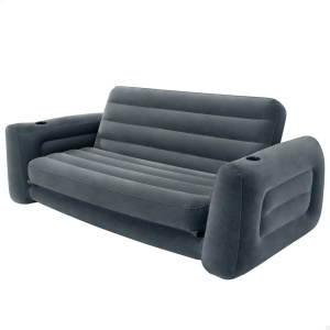Sofa gonflabila Intex 66552NP pentru 2 persoane, 200kg, gri inchis