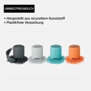 Sony SRS-XB100 - Difuzor wireless Bluetooth, portabil, usor, compact, exterior, difuzor de calatorie, durabil, IP67 rezistent la apa si praf, baterie de 16 ore, curea de transport, functie hands-free, gri - Img 7