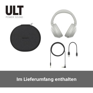 Sony ULT WEAR | Casti Bluetooth fara fir cu anulare a zgomotului | cu microfon, baterie de 30 h, functie de amplificare a basului | Potrivit pentru sport, placere muzicala, calatorii si munca, Off-White - Img 12