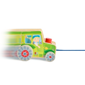 Sortierbox Traktor HABA - Jucarie din lemn pentru copii, invatare forme si culori - Img 5