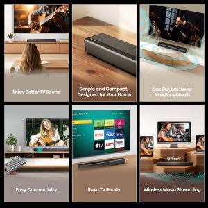 Soundbar Hisense HS214, 80W, Subwoofer Integrat, Bluetooth, Negru - Img 3