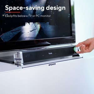 Soundbar Trust Asto 12 W, PC Lautsprecher, USB, 3,5 mm AUX, Negru - Img 3