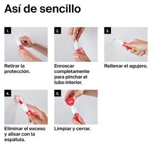 Spatula de Reparare fischer GOW, 3 x 70 ml, Culoare Naturala - Img 4