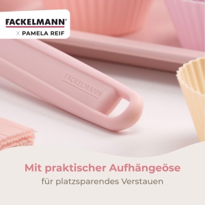 Spatula Fackelmann x Pamela Reif Silikon Pastel Roz 28 cm Rezistenta la Temperaturi Extreme - Img 4
