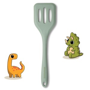 Spatula Mini Fackelmann din Silicon Graugreen cu Insertii din Inox, Hitzebestandig 230C